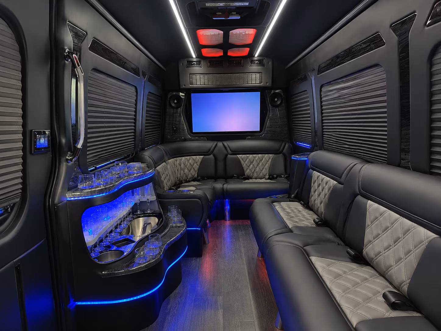 gainesville 30 passenger party bus inside