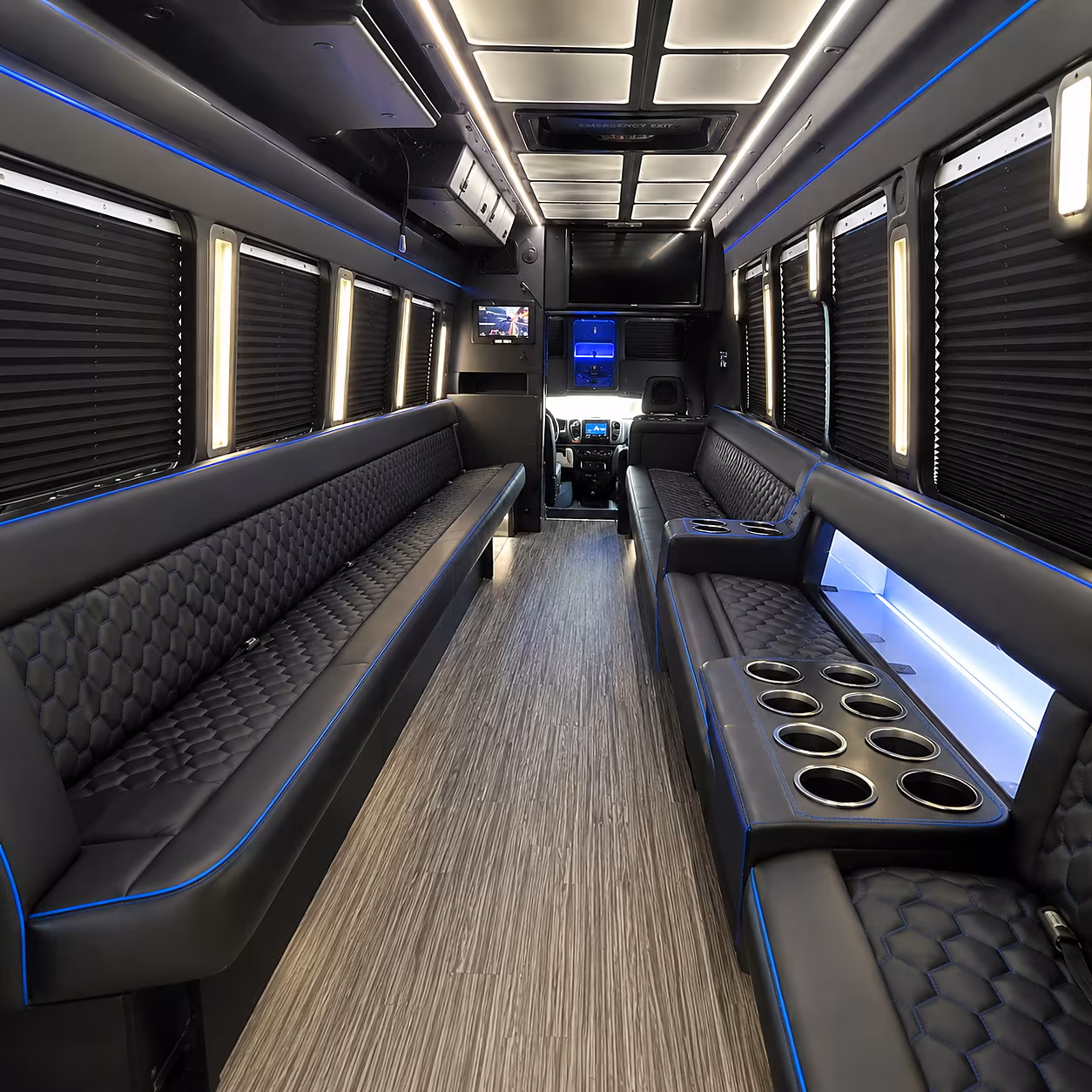 gainesville party bus rental interior