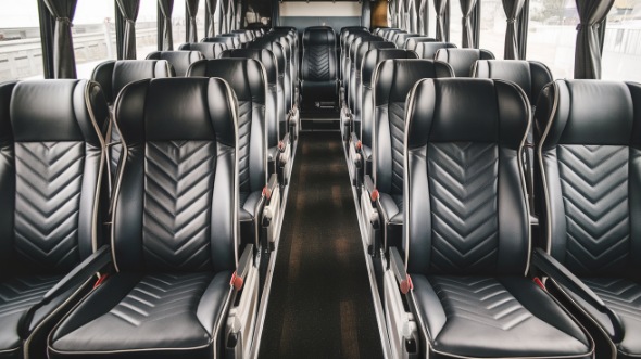 50 passenger charter bus inside apopka