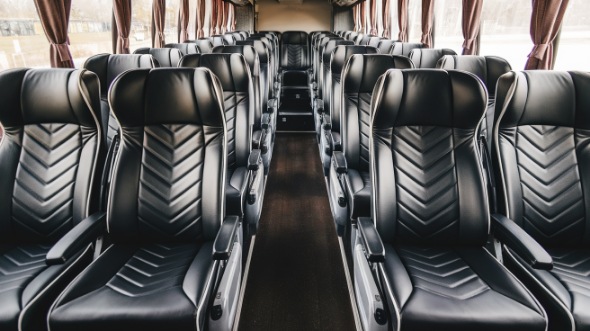 56 passenger charter bus inside apopka